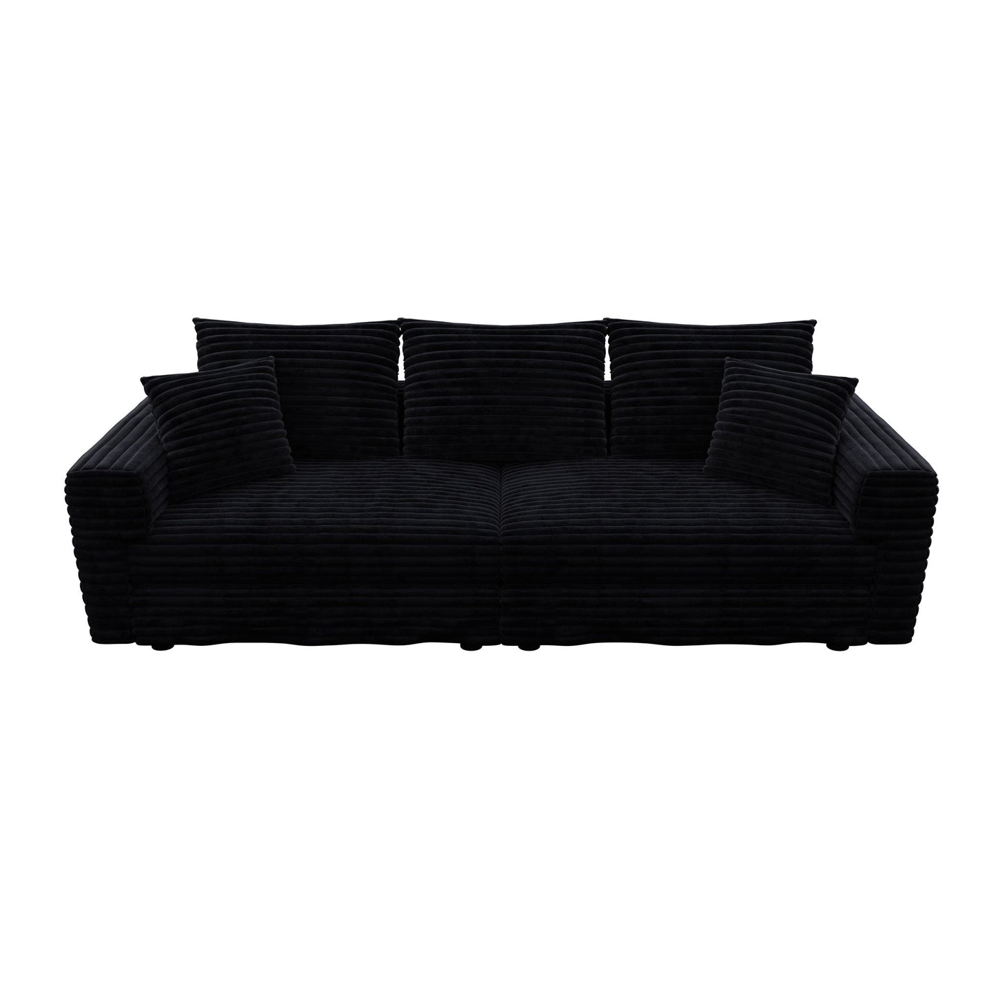 4 Seat Sofa, Modern Comfy Upholstered Sofa Cloud Couch, Deep Seat Couches With Soft Pillows Home Essentials