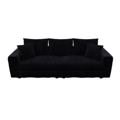 4 Seat Sofa, Modern Comfy Upholstered Sofa Cloud Couch, Deep Seat Couches With Soft Pillows Home Essentials
