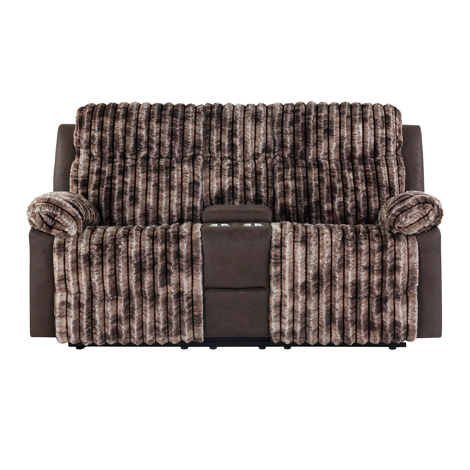 Bruni - Console Reclining Loveseat With Manual Recline Global Furniture USA