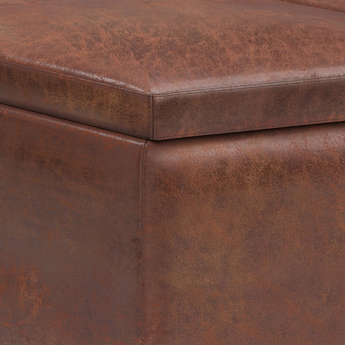 Owen - Tray Top Small Coffee Table Upholstered Storage Ottoman Simpli-Home