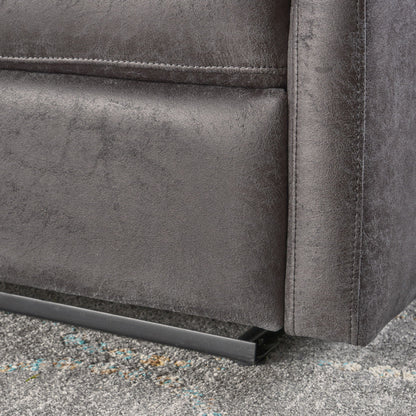 Alma - Contemporary Upholstered Loveseat Recliner - Slate Noble House