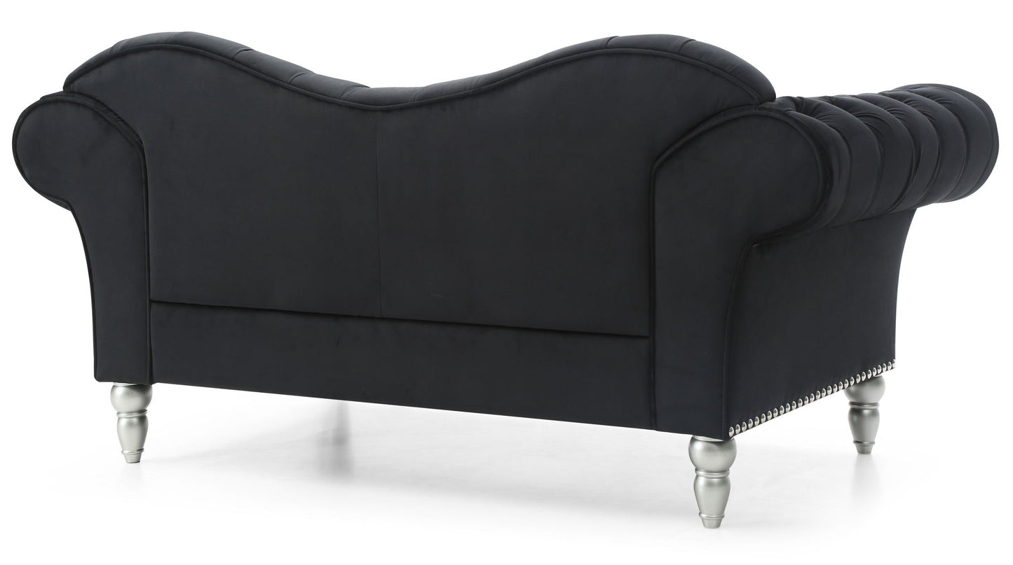 Elegant Round Arm Loveseat Glory Furniture