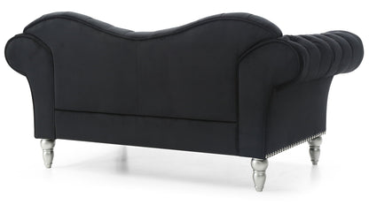 Elegant Round Arm Loveseat Glory Furniture