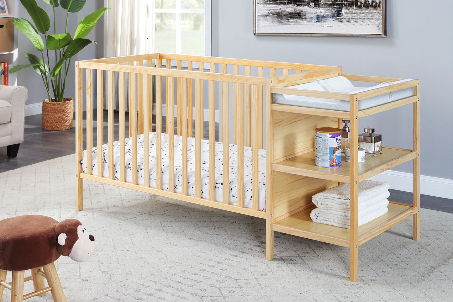 Palmer - 3-in-1 Convertible Crib / Changer Combo Suite Bebe