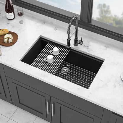 Quartz Kitchen Sink, Composite Workstation, Undermount Daily Nest