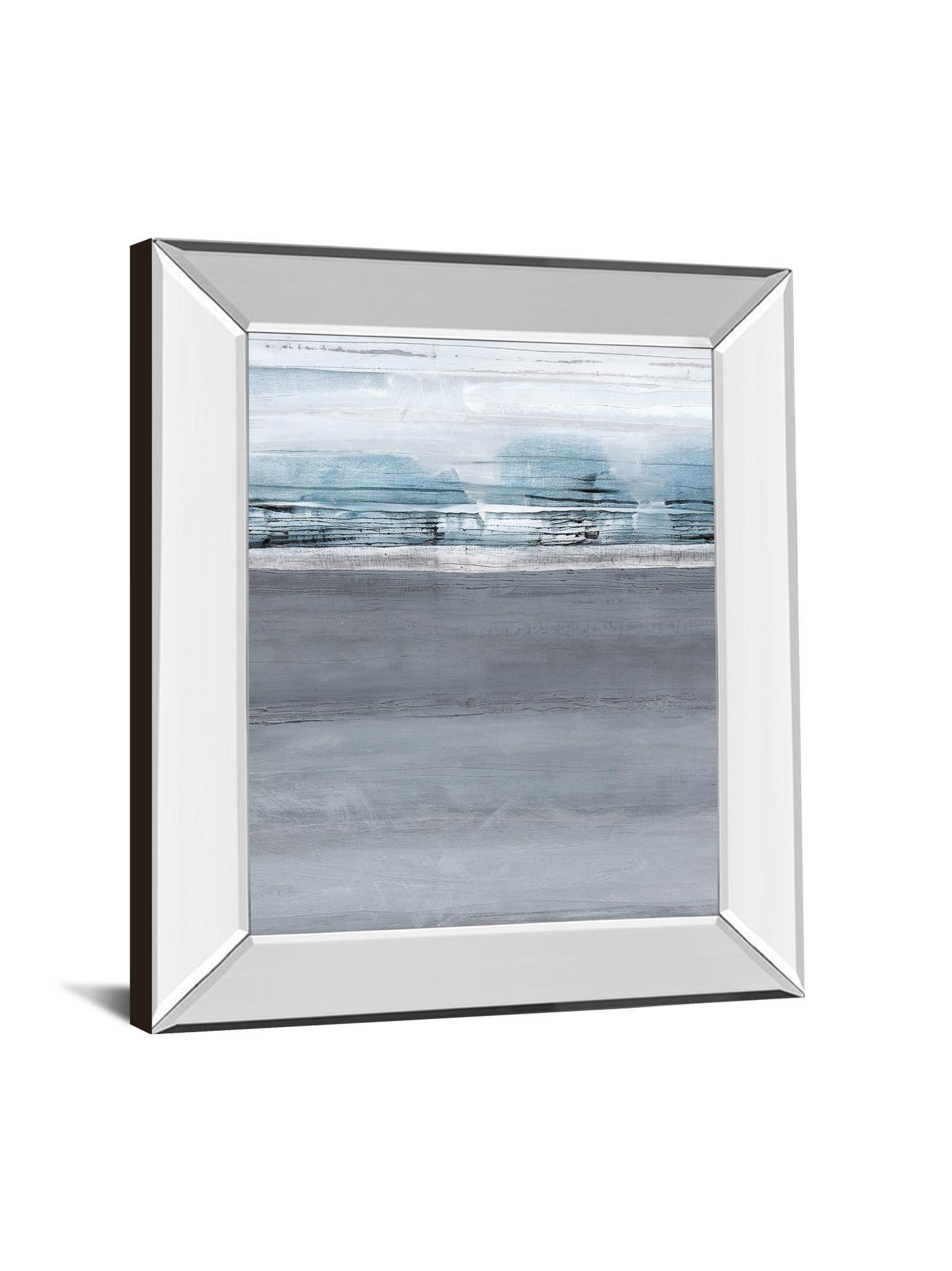 Snowy Tracks By Sims - Mirror Framed Print Wall Art - Dark Gray