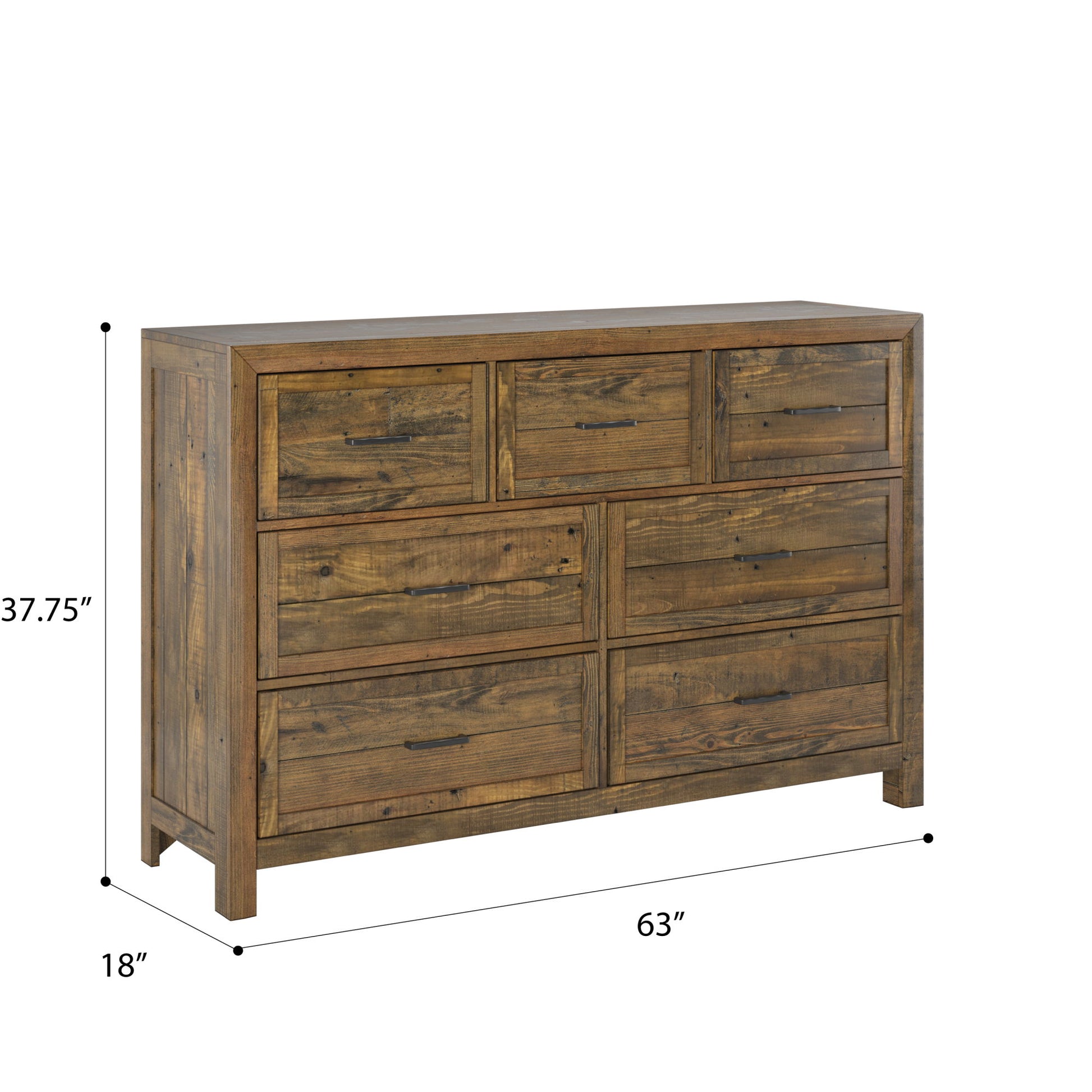 7 Drawer Dresser - Brown Home Essentials