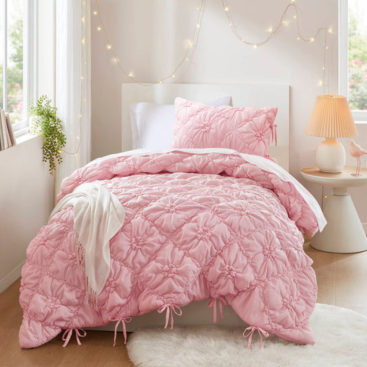 Lily - 2 Piece Comforter Set - Pink Intelligent Design