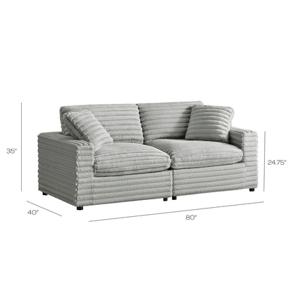 Jenny - 2 Piece Sofa Sectional - Gray Ridgecrest Home