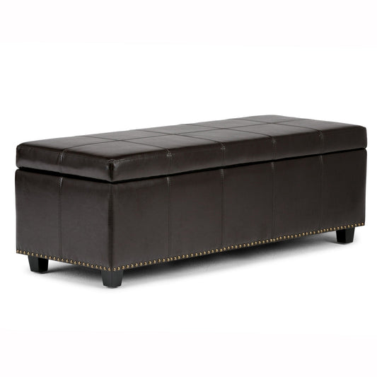 Kingsley - Upholstered Large Storage Ottoman Simpli-Home