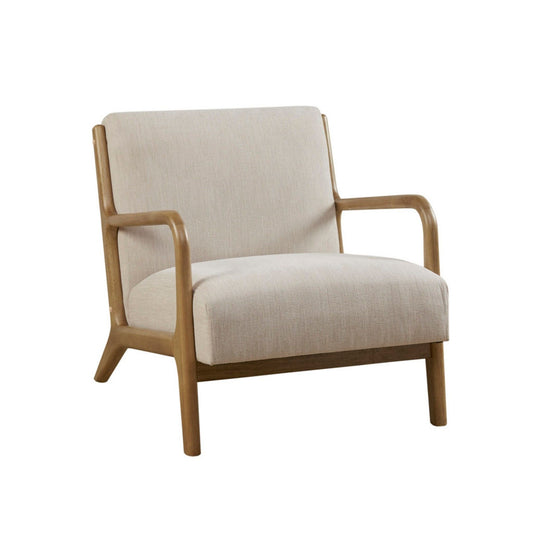 Mid-Century Style Lounge Chair With Upholstered Seat JLA