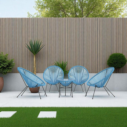 Outdoor Conversation Set With Ergonomic Lounge Chairs And Tempered Glass Table LSI Patio Furniture