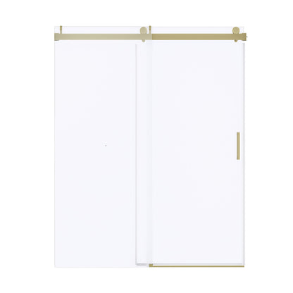 Frameless Soft-Closing Shower Door, 1/4" (6 Mm) Tempered Glass Single Sliding With Explosion Proof Coating Daily Nest