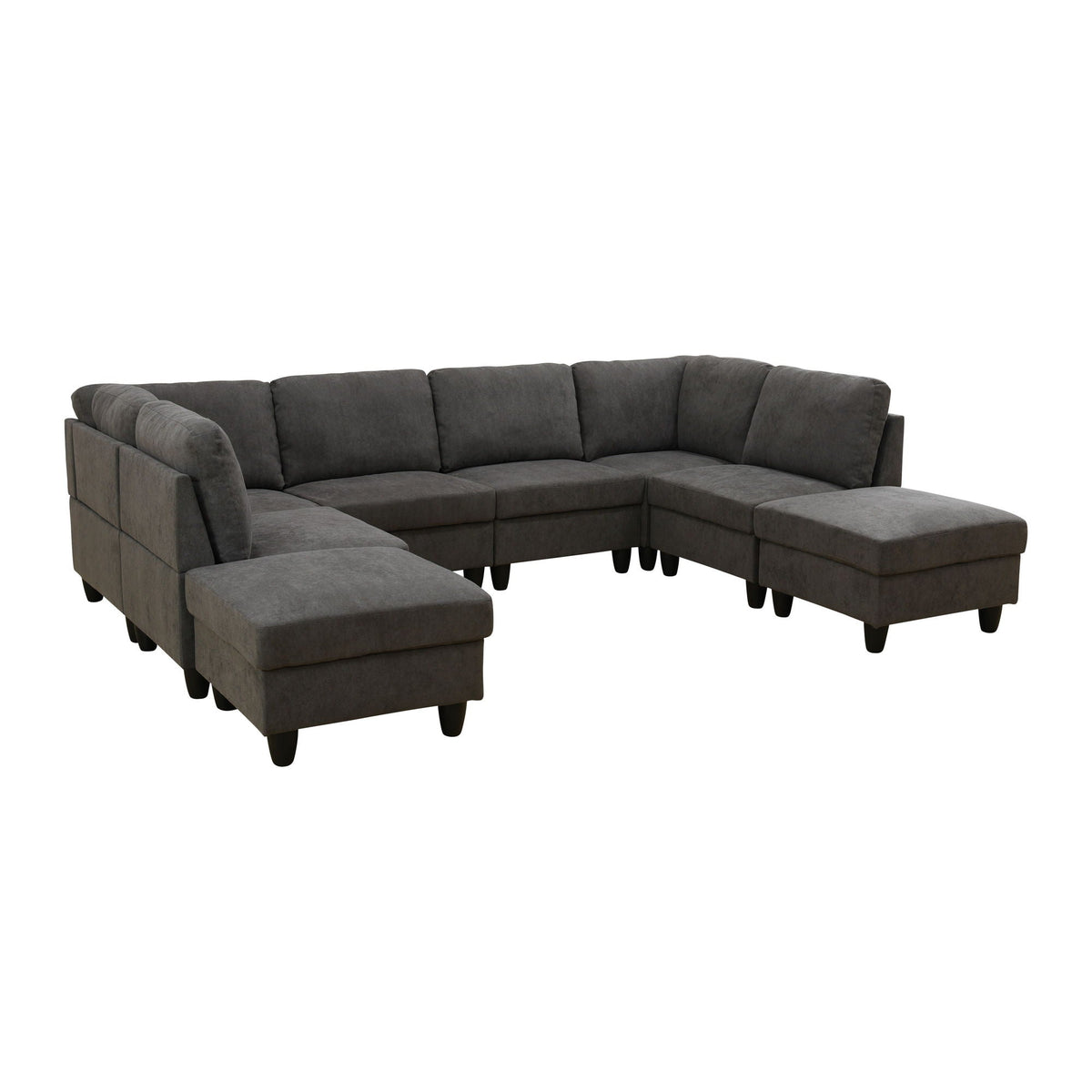 8 Piece Modular U - Shape Sectional Sofa Home Essentials