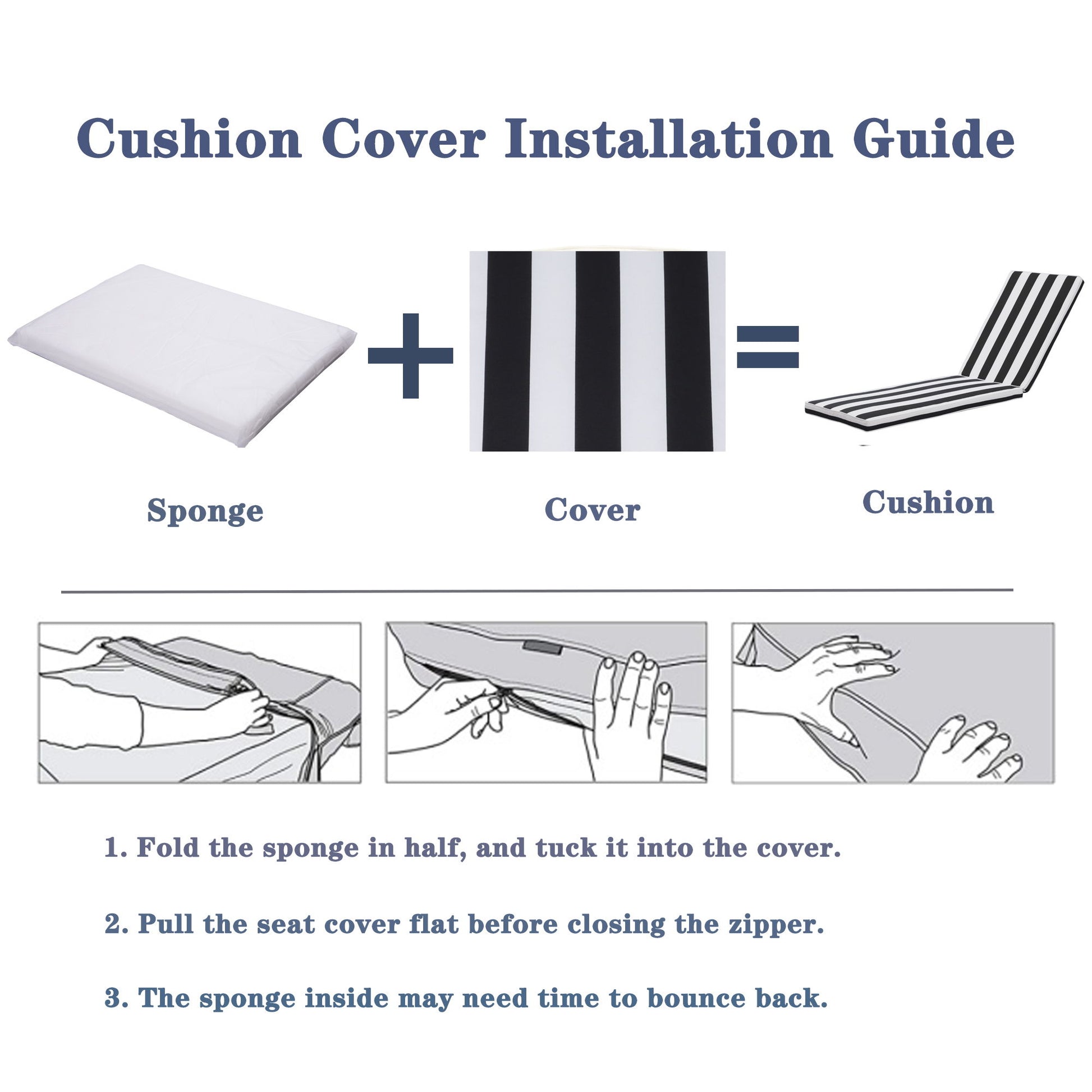 Outdoor Lounge Chair Cushion Replacement Patio Funiture Seat Cushion Chaise Lounge Cushion Home Essentials