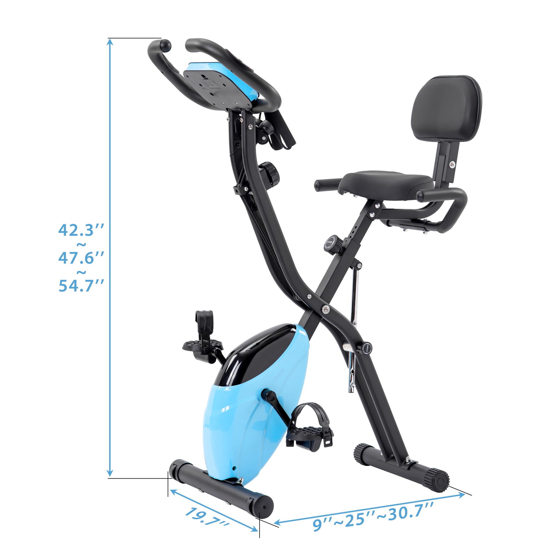 Exercise Bike Folding Stationary Bikes For Home With 16 Level Magnetic Resistance Daily Nest