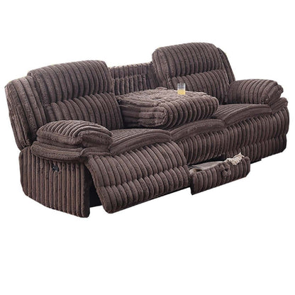 Motion Recliner Sofa With Fold-Down Table, Manual Recline, Charging Station & Cup Holders Home Essentials
