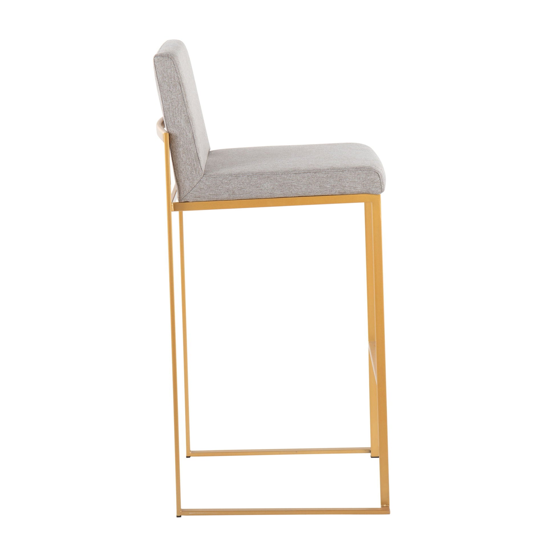 Fuji - Contemporary Design High Back Barstool (Set of 2) Lumi Source