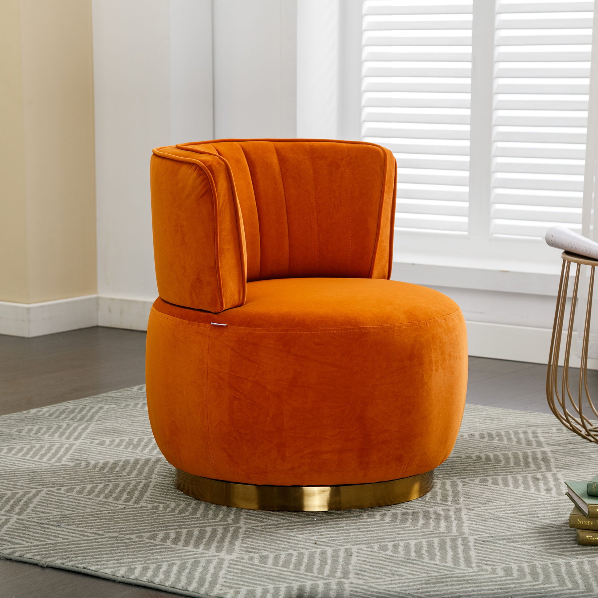 360 Degree Swivel Cuddle Barrel Accent Sofa Chair Home Essentials