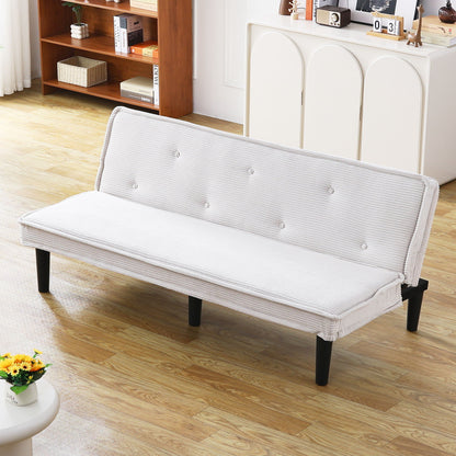 Versatile Corduroy Sofa Bed With Solid Wood Frame Home Essentials