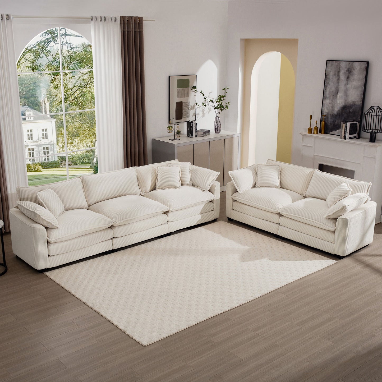 Elegant Oversized Sectional Sofa Set With Deep Seats And Flexible Layout Home Essentials