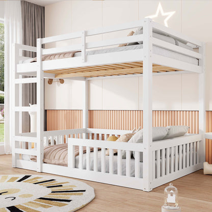 Stylish Bunk Bed With Ladder And Guardrails Hearth and Haven