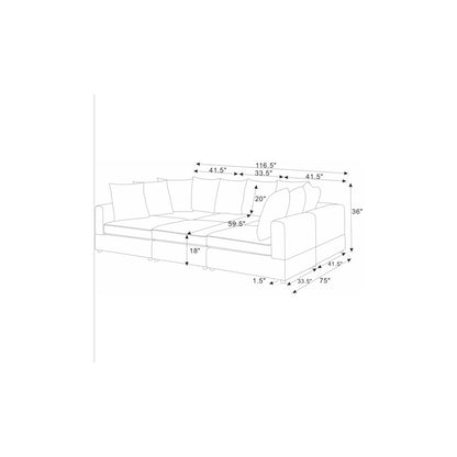 Haven - 6 Piece Modular Sectional The Soft House