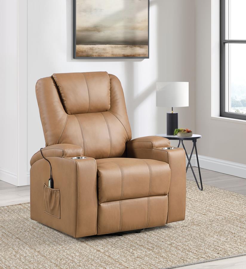 Armstrong - Upholstered Power Lift Massage Recliner Coaster Fine Furniture