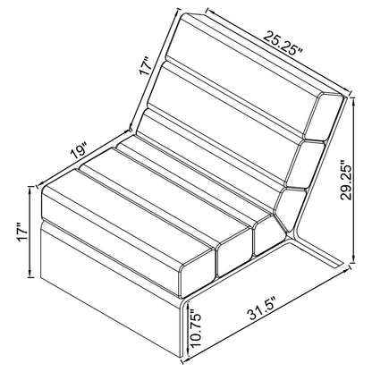 Freeman - Armless Chair Furniture Max