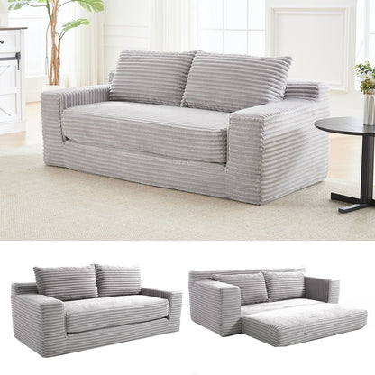 Convertible Loveseat Sofa Bed With Memory Foam & Steel Frame Home Essentials