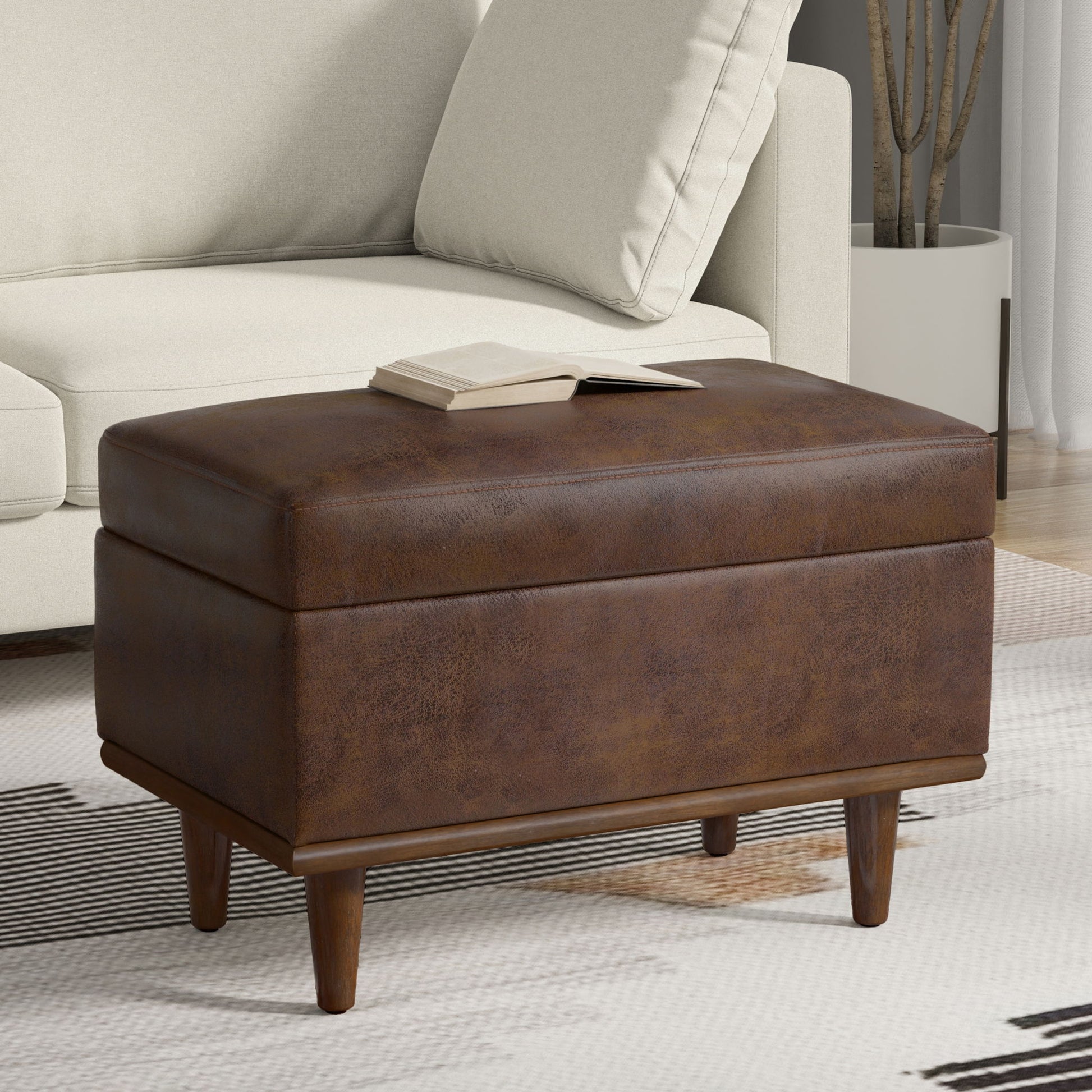 Shiloh - Small Storage Ottoman Simpli-Home
