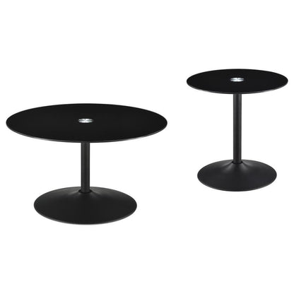 Ganso - Round Glass Top Coffee And End Table Set Coaster Fine Furniture