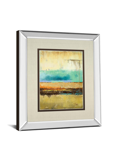 Rain I By Patrica Pinto - Mirror Framed Print Wall Art - Green