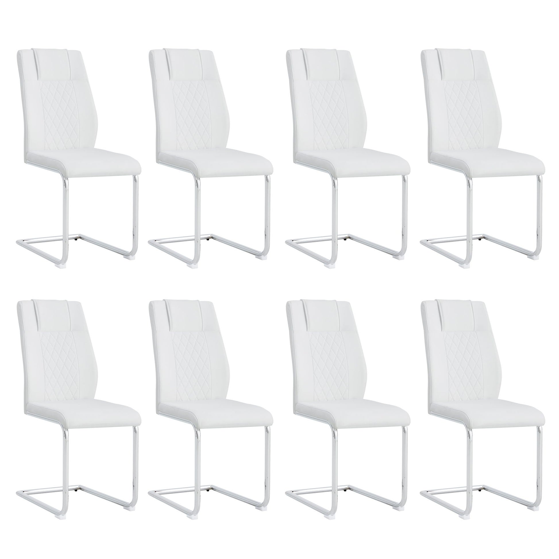 Modern Dining Chairs With Padded Seat, Metal Legs Home Essentials