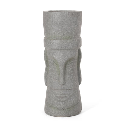 Classic Flower Planter With Magnesium Oxide Material - Stone Gray Noble House