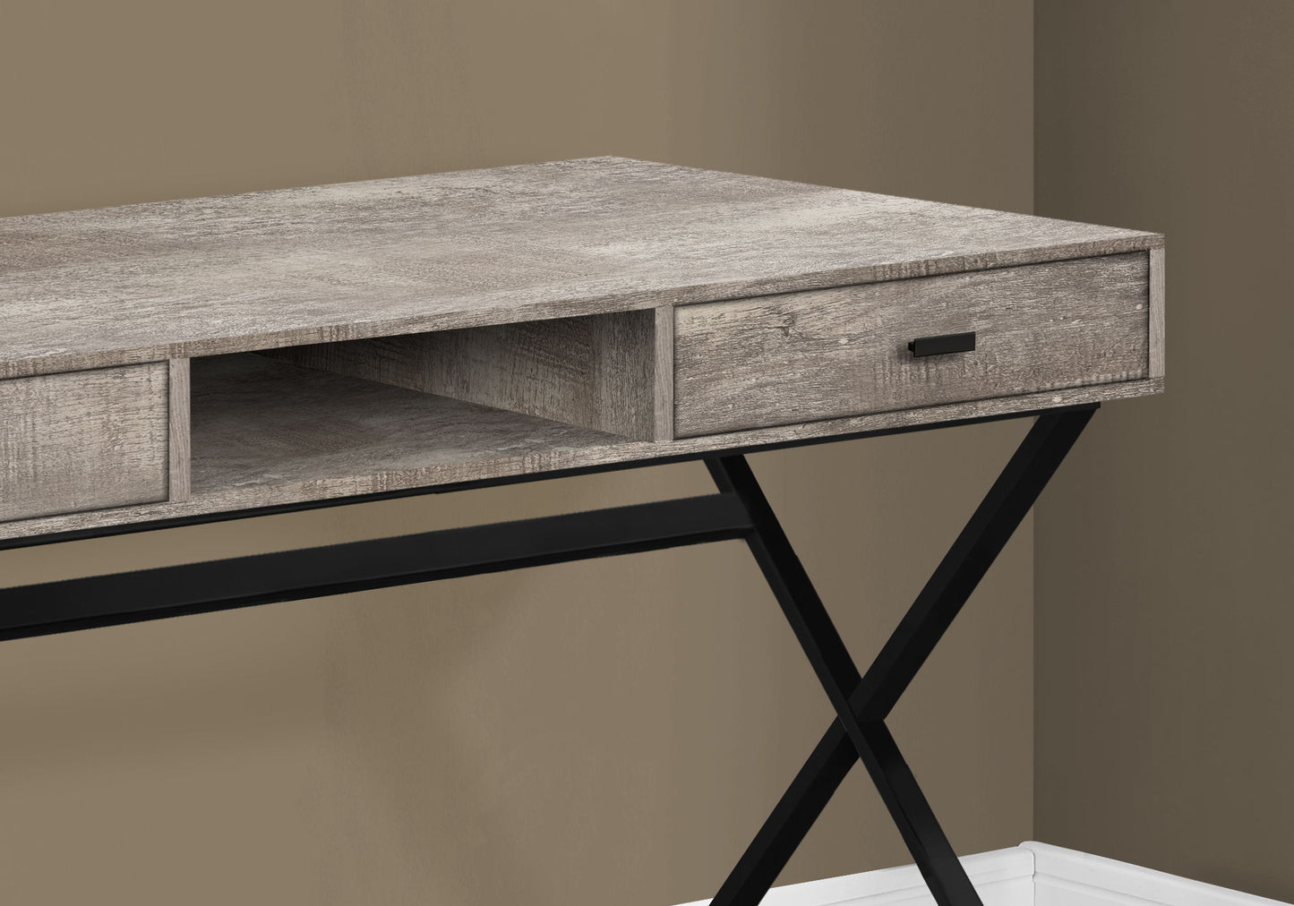 Computer Desk For Home Office, Laptop, Storage Drawers, Glossy Contemporary & Modern 8th Street
