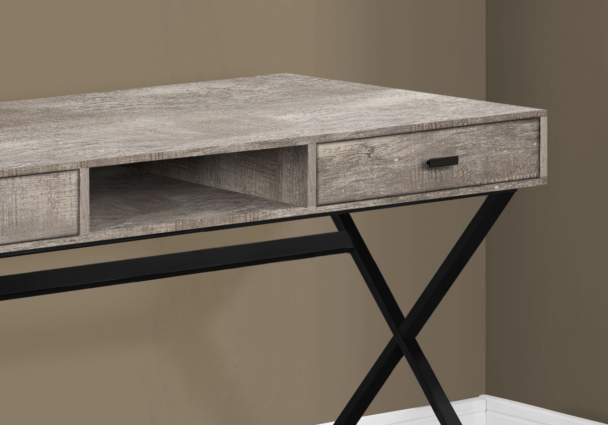 Computer Desk For Home Office, Laptop, Storage Drawers, Glossy Contemporary & Modern 8th Street