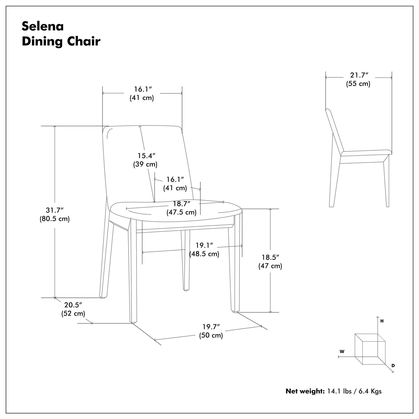 Selena - Upholstered Dining Chair (Set of 2) Simpli-Home