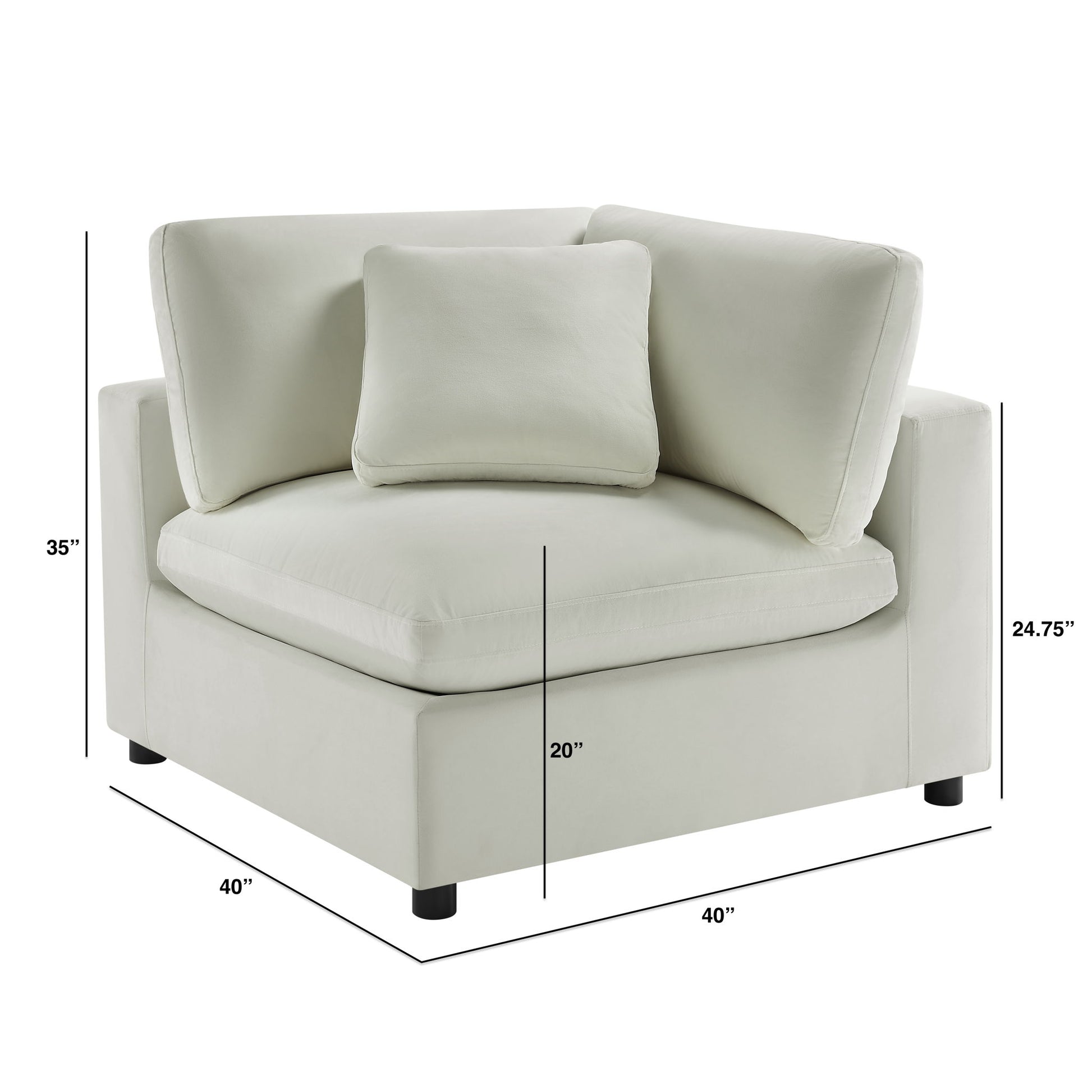 Caylie - Corner Wedge Chair Ridgecrest Home