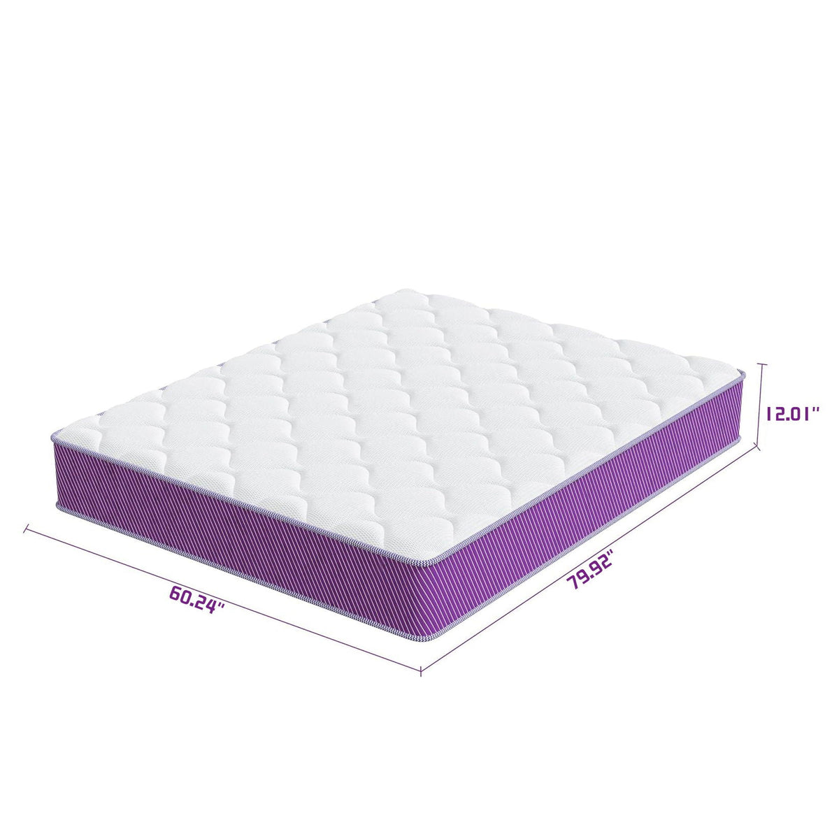 12" Hybrid Mattress With Individual Pocket Coils, Memory Foam Daily Nest