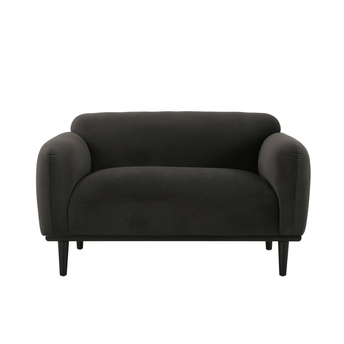 Sway - Upholstered Loveseat With Wood Legs And Round Arms Noble House