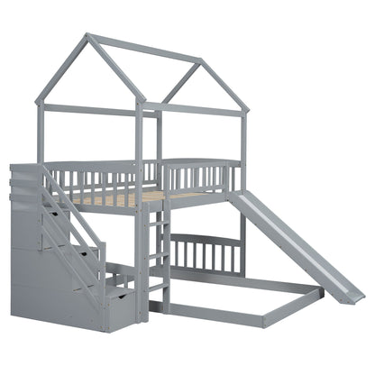 House Bunk Bed With Slide DreamHaus