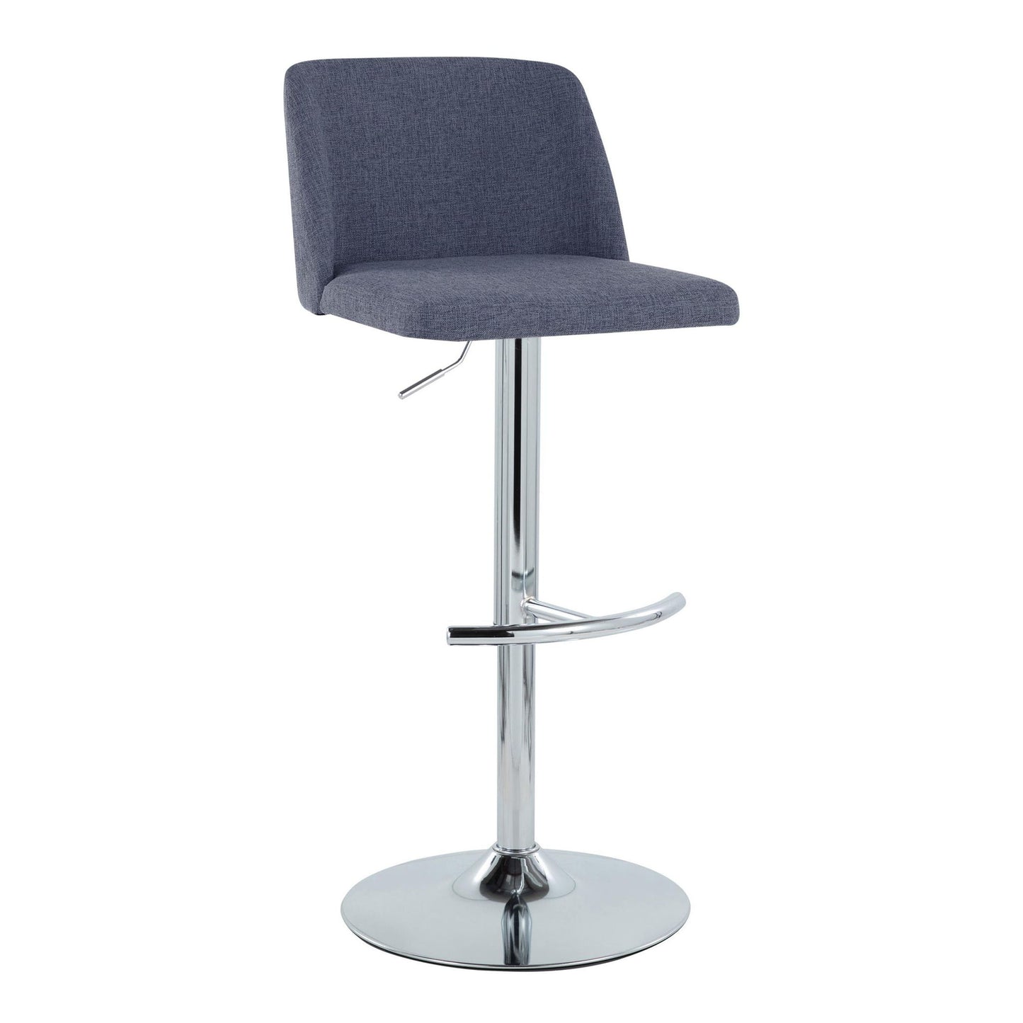 Toriano - Contemporary Adjustable Barstool With Swivel & Rounded T Footrest (Set of 2) Lumi Source