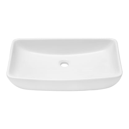 Rectangular Vessel Bathroom Sink - White Daily Nest