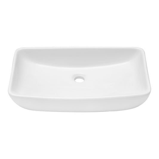 Rectangular Vessel Bathroom Sink - White Daily Nest
