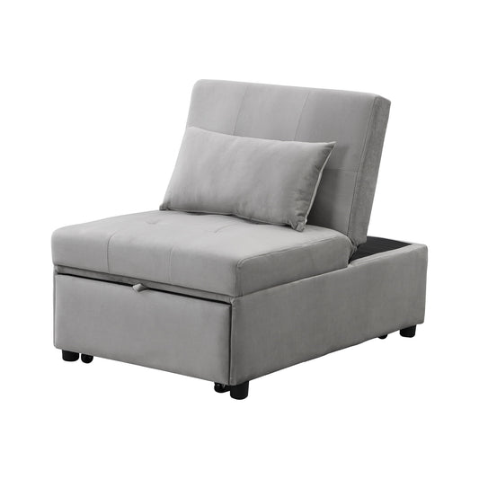 Folding Ottoman Sofa Bed - Gray Fabric Home Essentials
