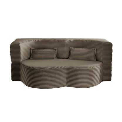 Floor Convertible Sleeper Sofa Bed With 2 Pillows Home Essentials