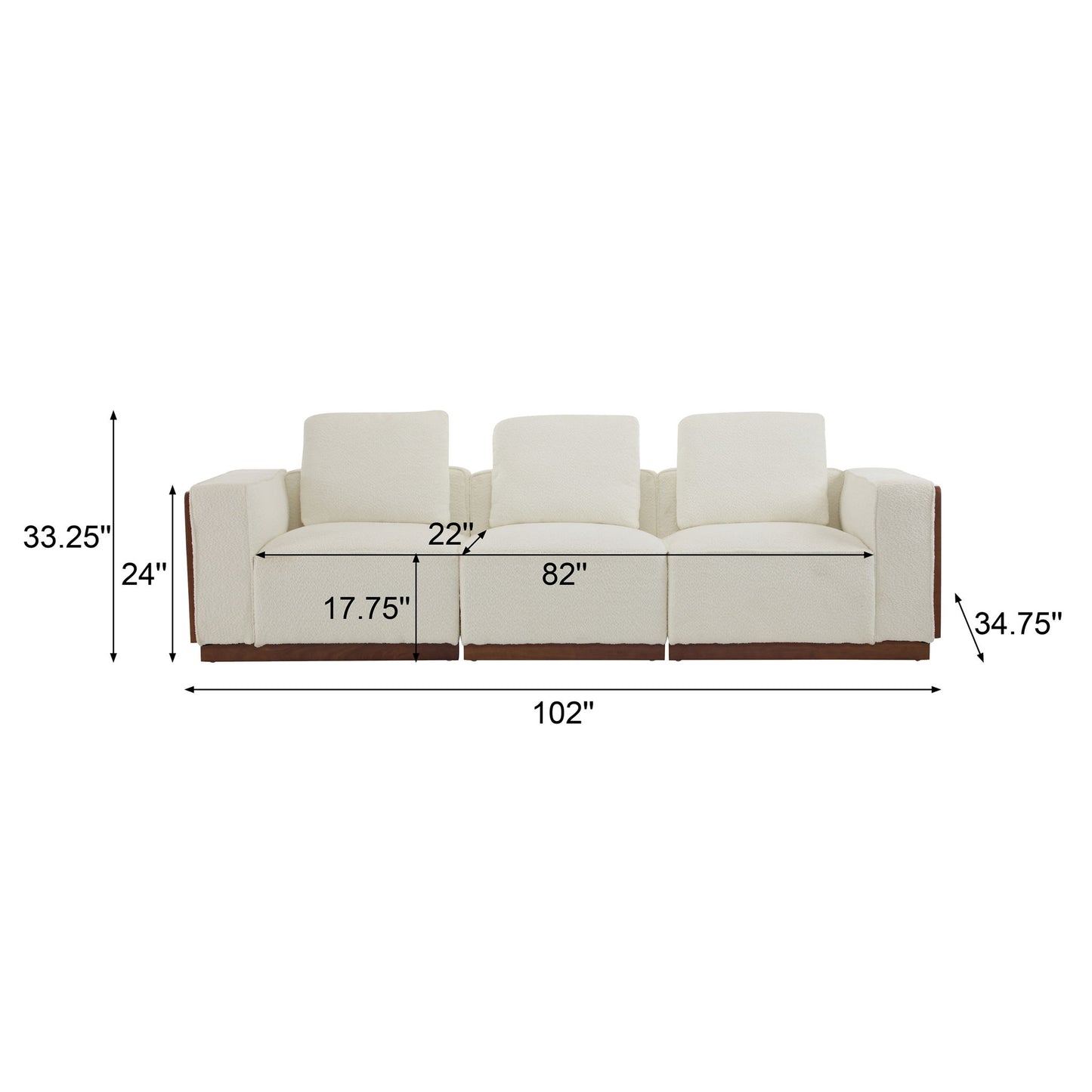 Chita - Modular Sectional Sofa With Larger Seats Noble House