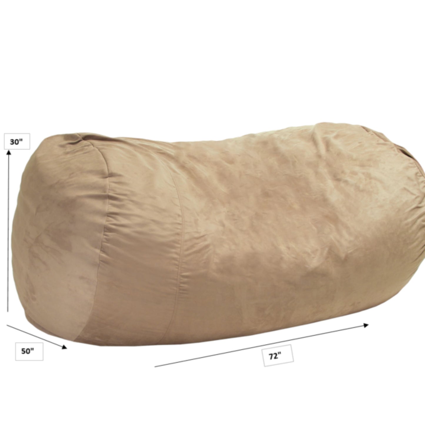 Jasper - Traditional Cylindrical Suede Bean Bag Home Essentials