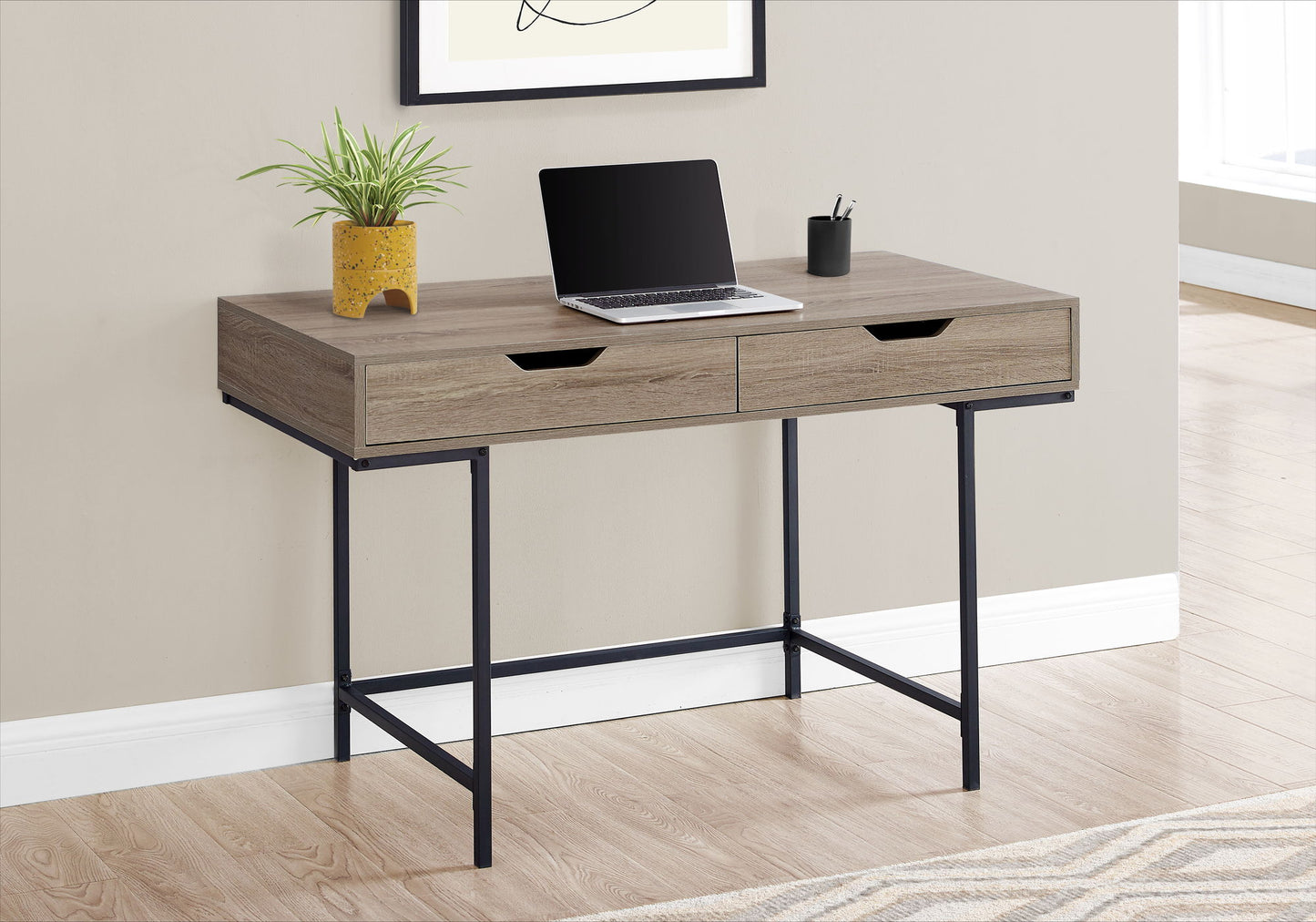 Computer Desk For Home Office, Laptop, Storage Drawers, Contemporary & Modern 8th Street